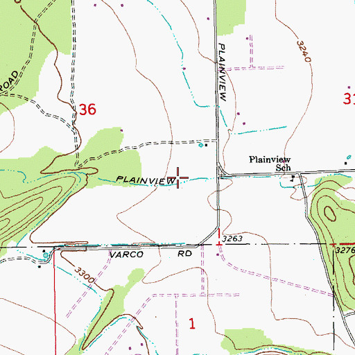 Topographic Map of Plainview Ditch, OR