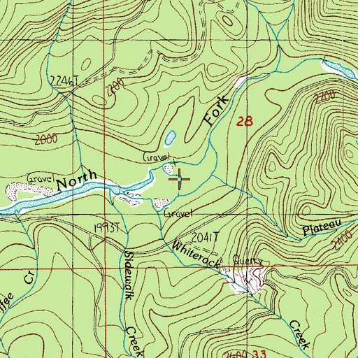 Topographic Map of Plateau Creek, OR