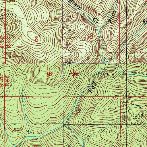 Topographic Map of Platt Creek, OR