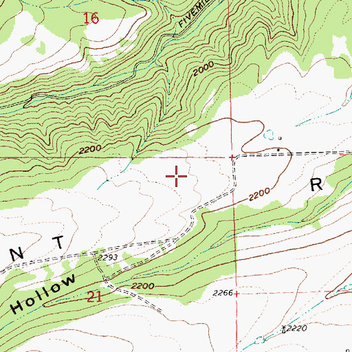 Topographic Map of Pleasant Ridge, OR