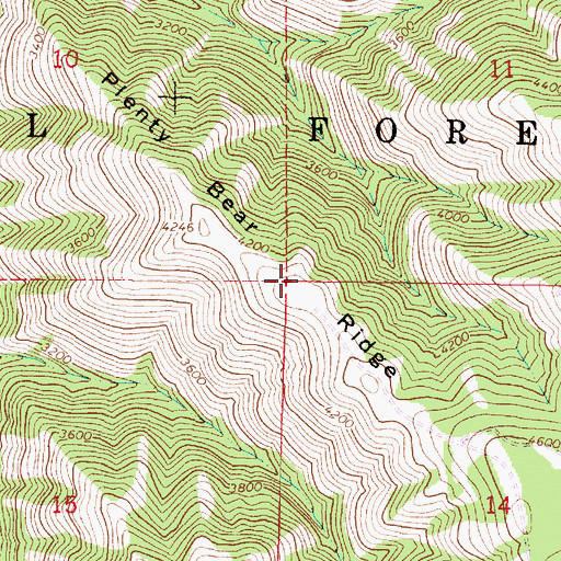 Topographic Map of Plenty Bear Ridge, OR