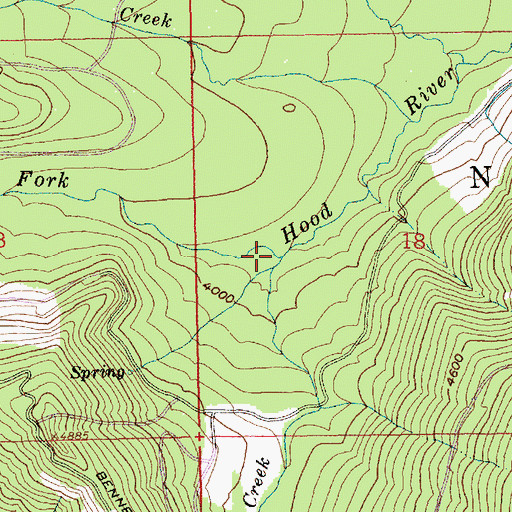 Topographic Map of Pocket Creek, OR
