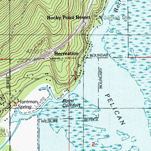 Topographic Map of Point Comfort, OR