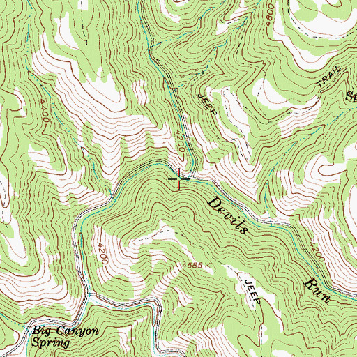 Topographic Map of Poison Creek, OR