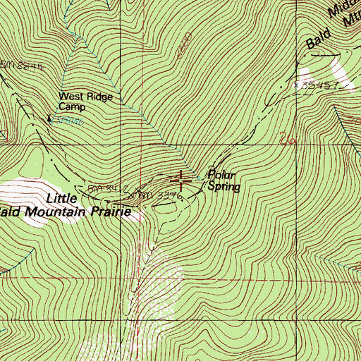 Topographic Map of Polar Spring, OR