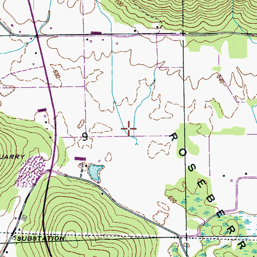 Topographic Map of Boxes Cove, AL
