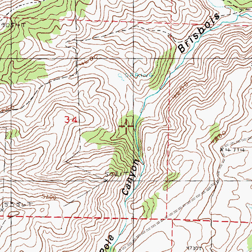 Topographic Map of Pole Canyon, OR