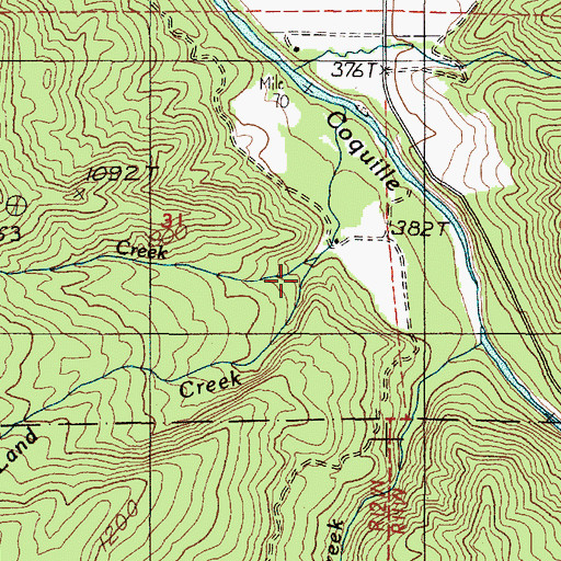 Topographic Map of Pole Creek, OR
