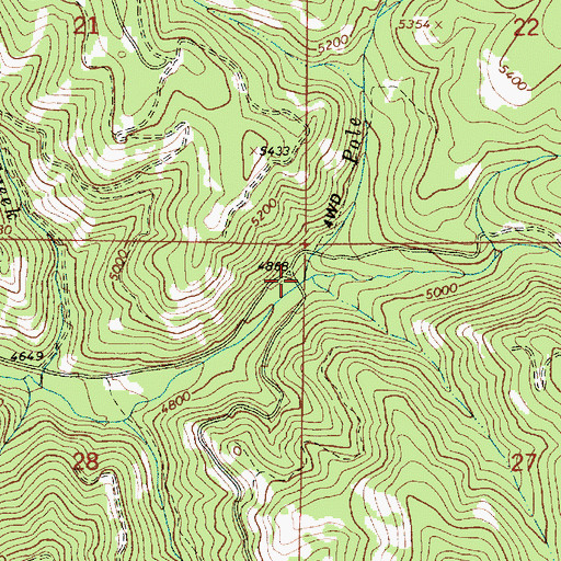 Topographic Map of Pole Creek, OR