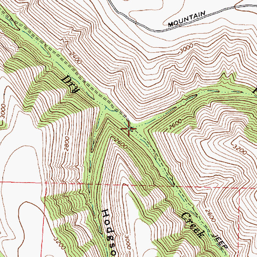 Topographic Map of Pole Creek, OR