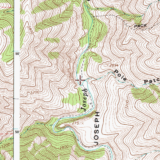 Topographic Map of Pole Patch Canyon, OR
