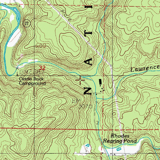 Topographic Map of Pollard Creek, OR
