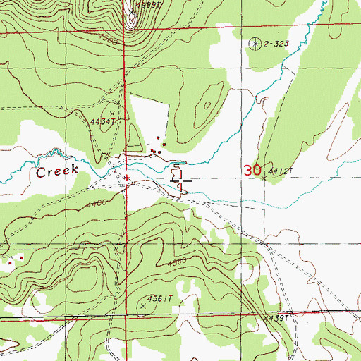 Topographic Map of Ponina Creek, OR