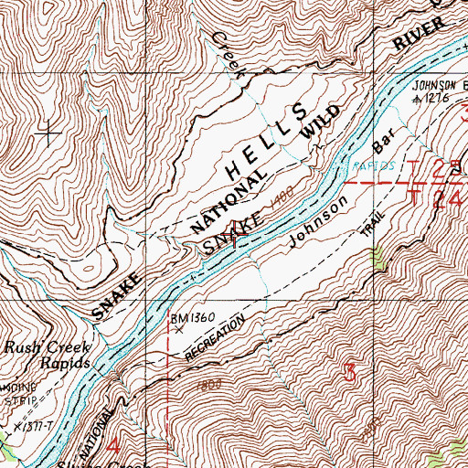Topographic Map of Pony Creek, OR