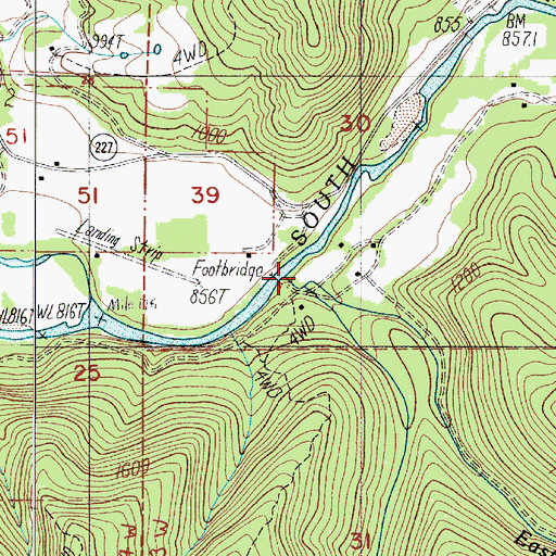 Topographic Map of Poole Creek, OR
