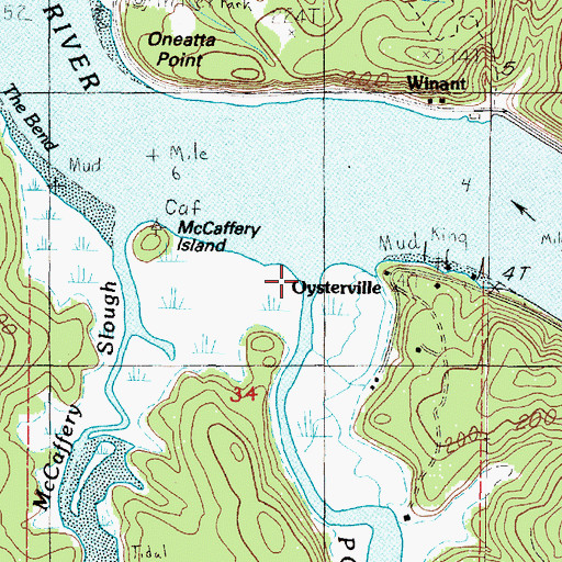 Topographic Map of Poole Slough, OR