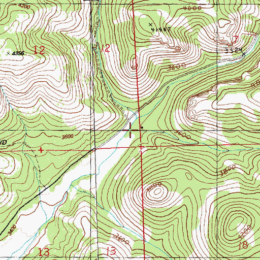 Topographic Map of Poppy Creek, OR