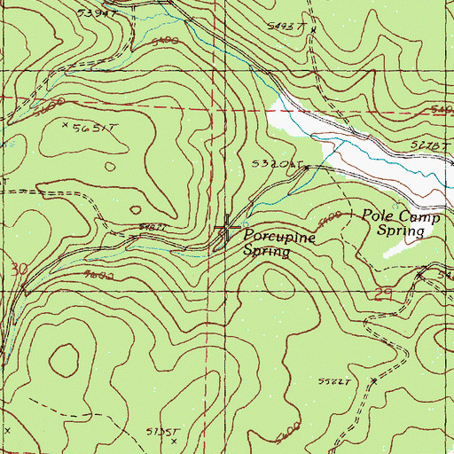 Topographic Map of Porcupine Spring, OR