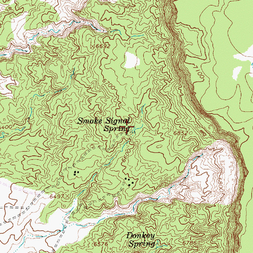 Topographic Map of Smoke Signal Spring, AZ