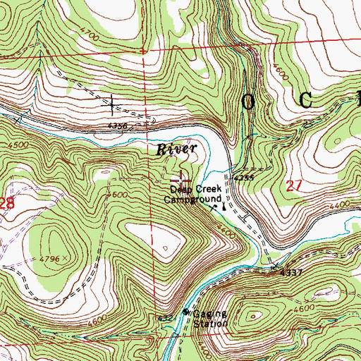 Topographic Map of Porter Creek, OR