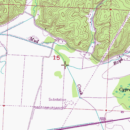 Topographic Map of Boyd Mill Branch, AL