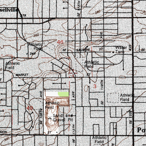 Topographic Map of Fir Ridge Campus, OR
