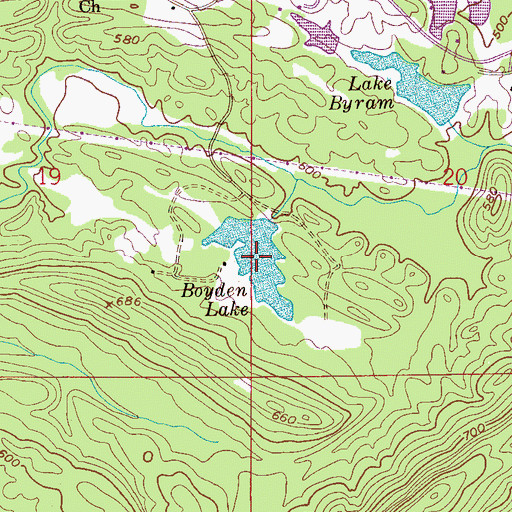 Topographic Map of Boyden Lake, AL