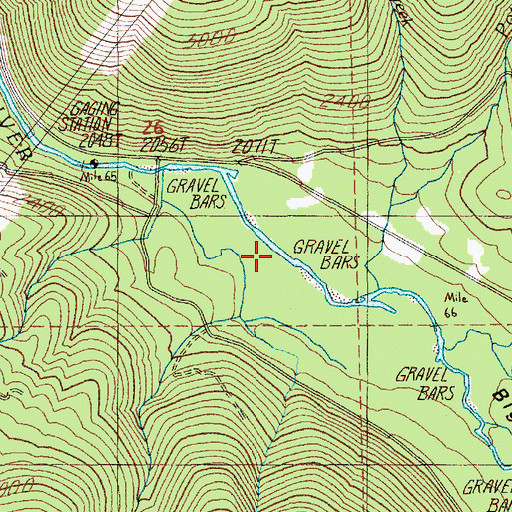 Topographic Map of Pot Creek, OR
