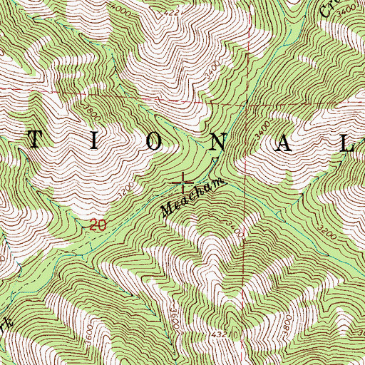 Topographic Map of Pot Creek, OR