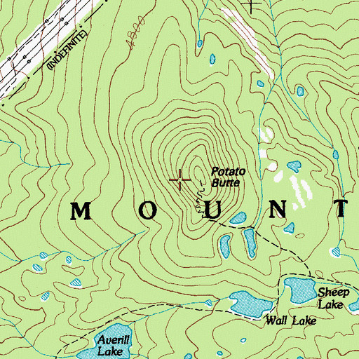 Topographic Map of Potato Butte, OR