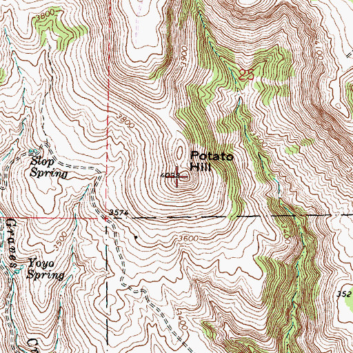 Topographic Map of Potato Hill, OR