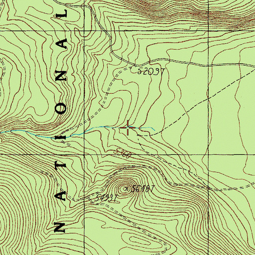Topographic Map of Pothole Creek, OR
