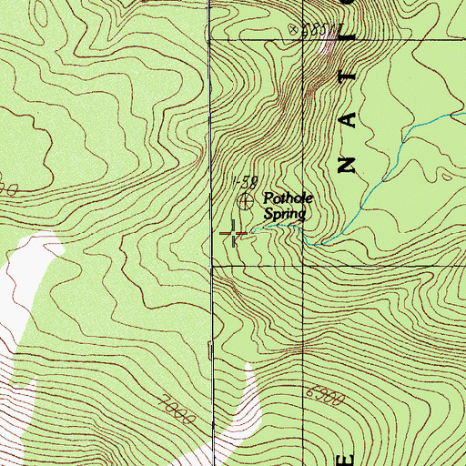 Topographic Map of Pothole Spring, OR