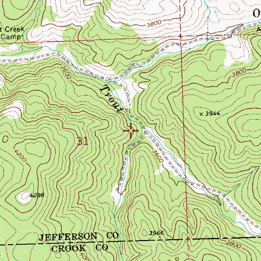 Topographic Map of Potlid Creek, OR