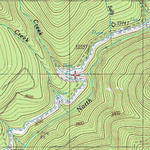 Topographic Map of Potter Creek, OR