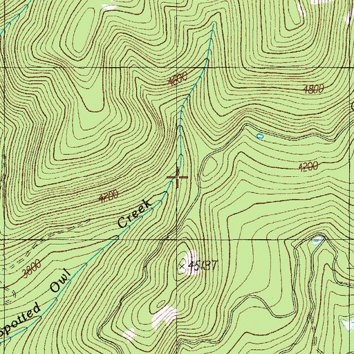 Topographic Map of Potter Mountain Trail, OR