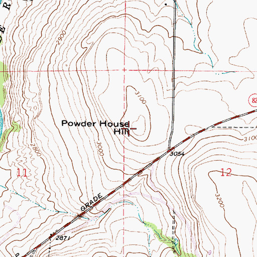 Topographic Map of Powder House Hill, OR