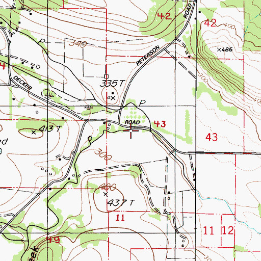 Topographic Map of Powell Creek, OR