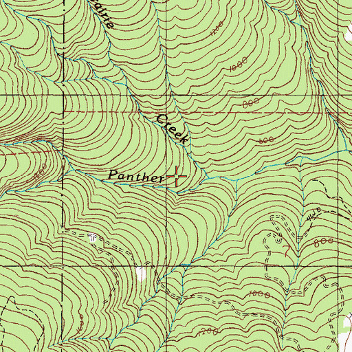 Topographic Map of Prairie Creek, OR