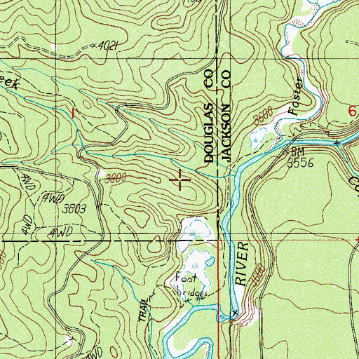 Topographic Map of Prairie Creek, OR