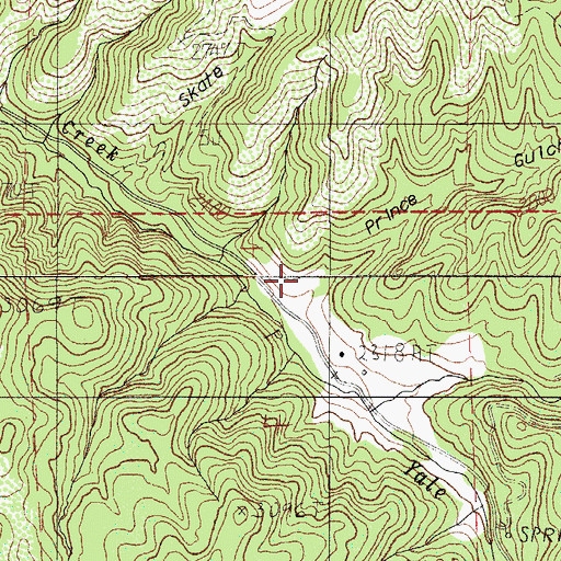 Topographic Map of Prince Gulch, OR