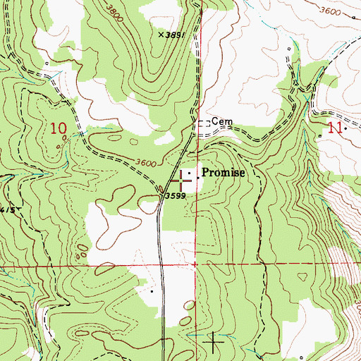 Topographic Map of Promise, OR