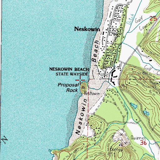 Topographic Map of Proposal Rock, OR