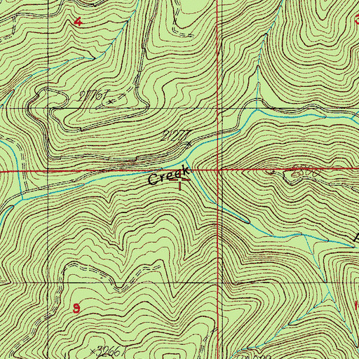 Topographic Map of Prospect Creek, OR