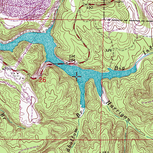 Topographic Map of Bradbottom Branch, AL