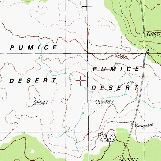 Topographic Map of Pumice Desert, OR