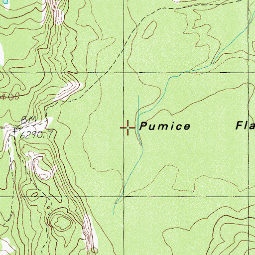 Topographic Map of Pumice Flat, OR
