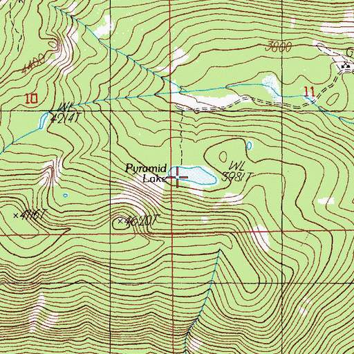 Topographic Map of Pyramid Lake, OR