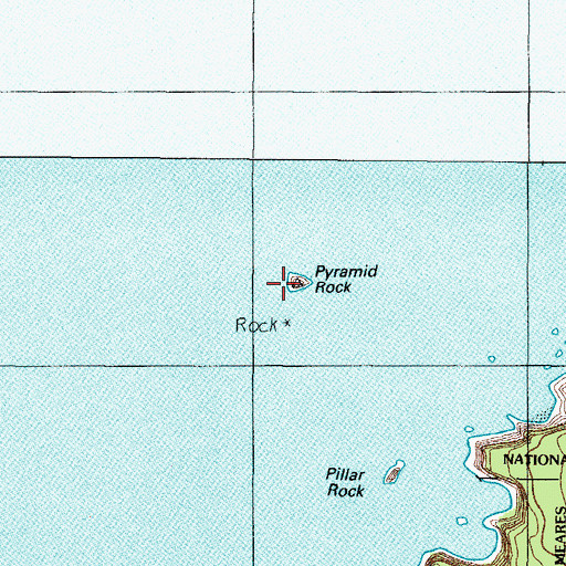 Topographic Map of Pyramid Rock, OR