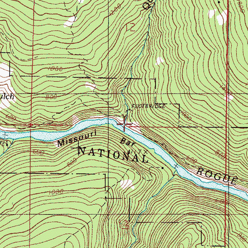 Topographic Map of Quail Creek, OR